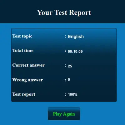 English Quiz android App screenshot 0