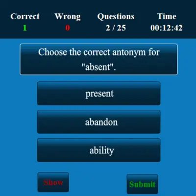 English Quiz android App screenshot 2